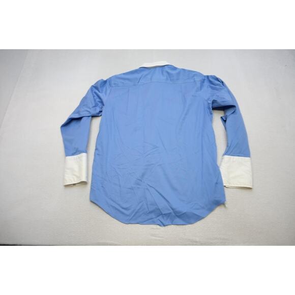 Donald Trump Dress Shirt Regular Fit Blue French Cuff Mens Size 16.5 34/35 Large - Picture 12 of 12